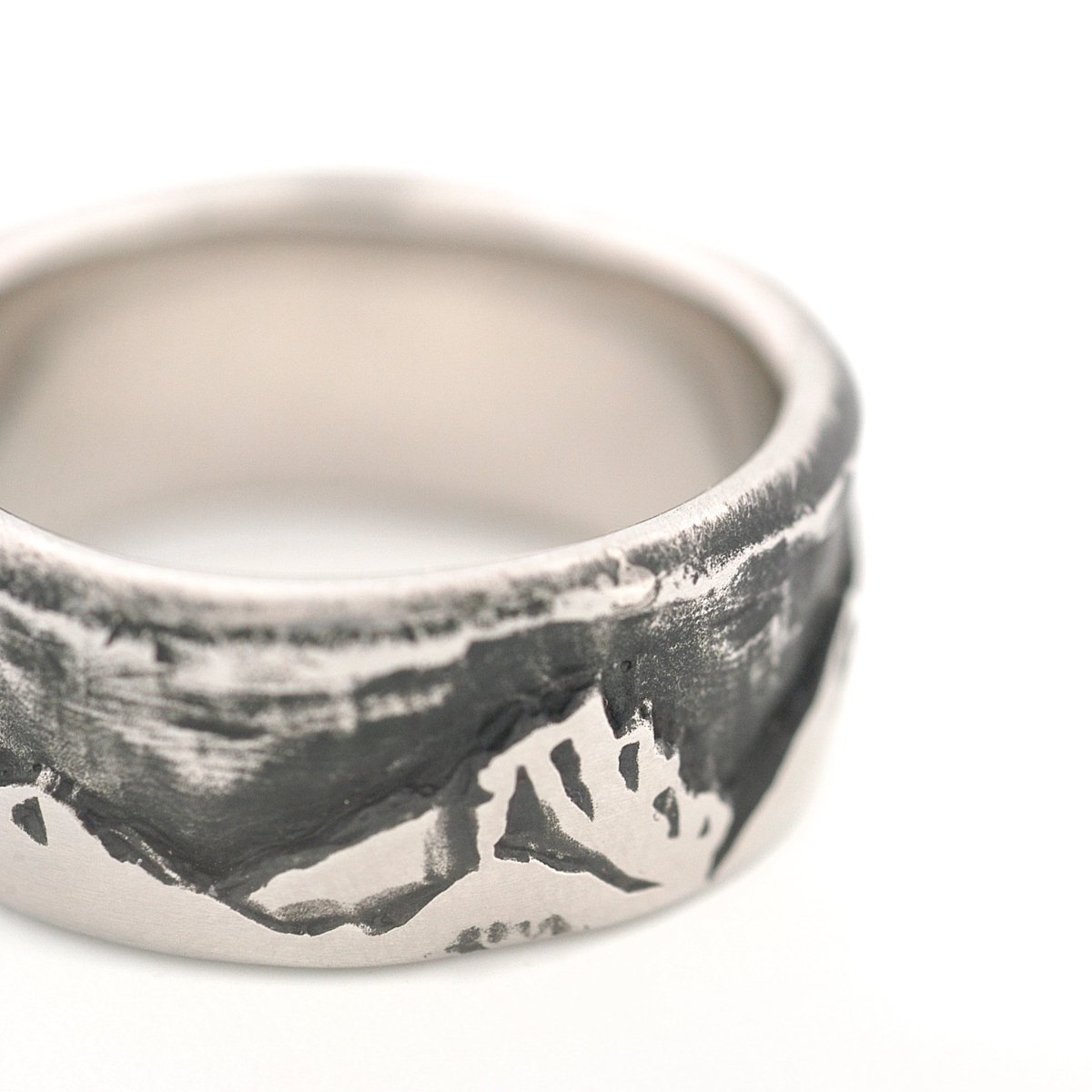 Cascades Mountain Range Cobalt Chrome Ring - John Paul Designs