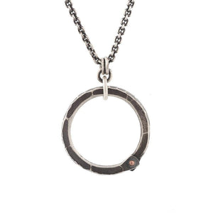 Circle Pendant with Copper Rivet - John Paul Designs