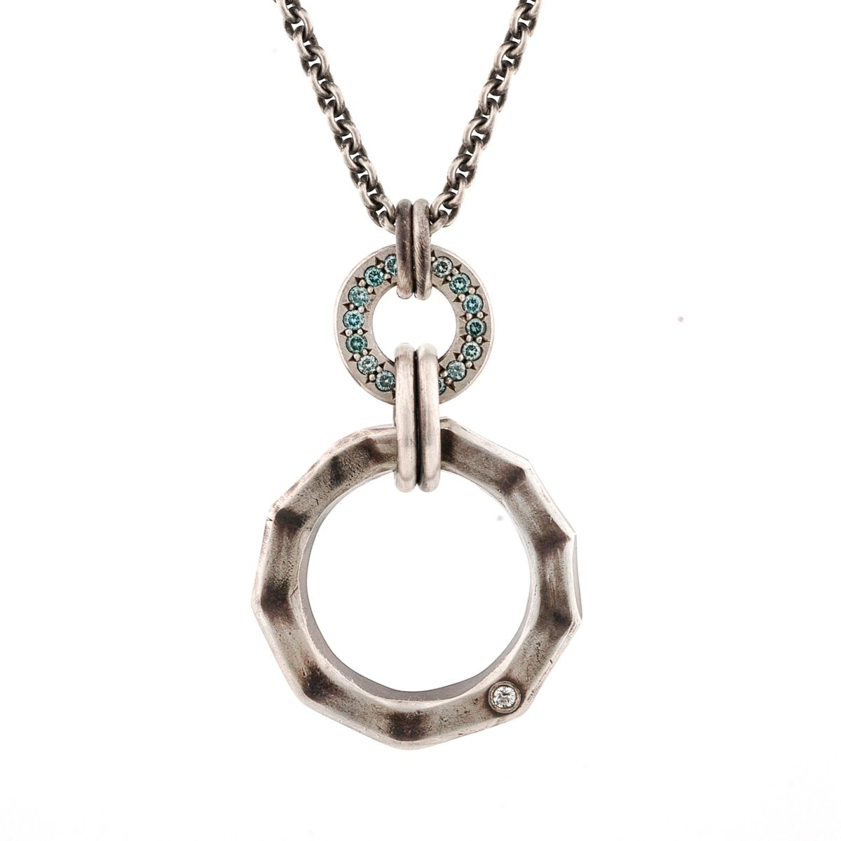 Circle Series with Blue and White Diamonds - John Paul Designs