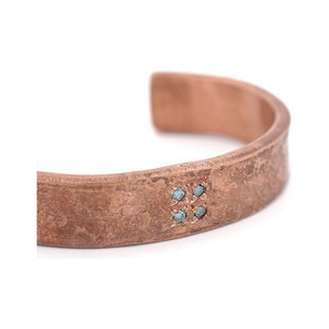Copper Blue Diamond Cuff - John Paul Designs