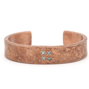 Copper Blue Diamond Cuff - John Paul Designs