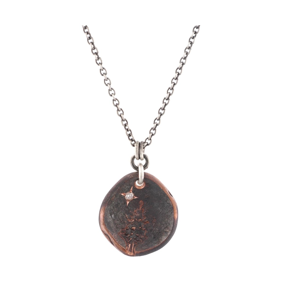 Copper Circle Pendant with Tree - John Paul Designs