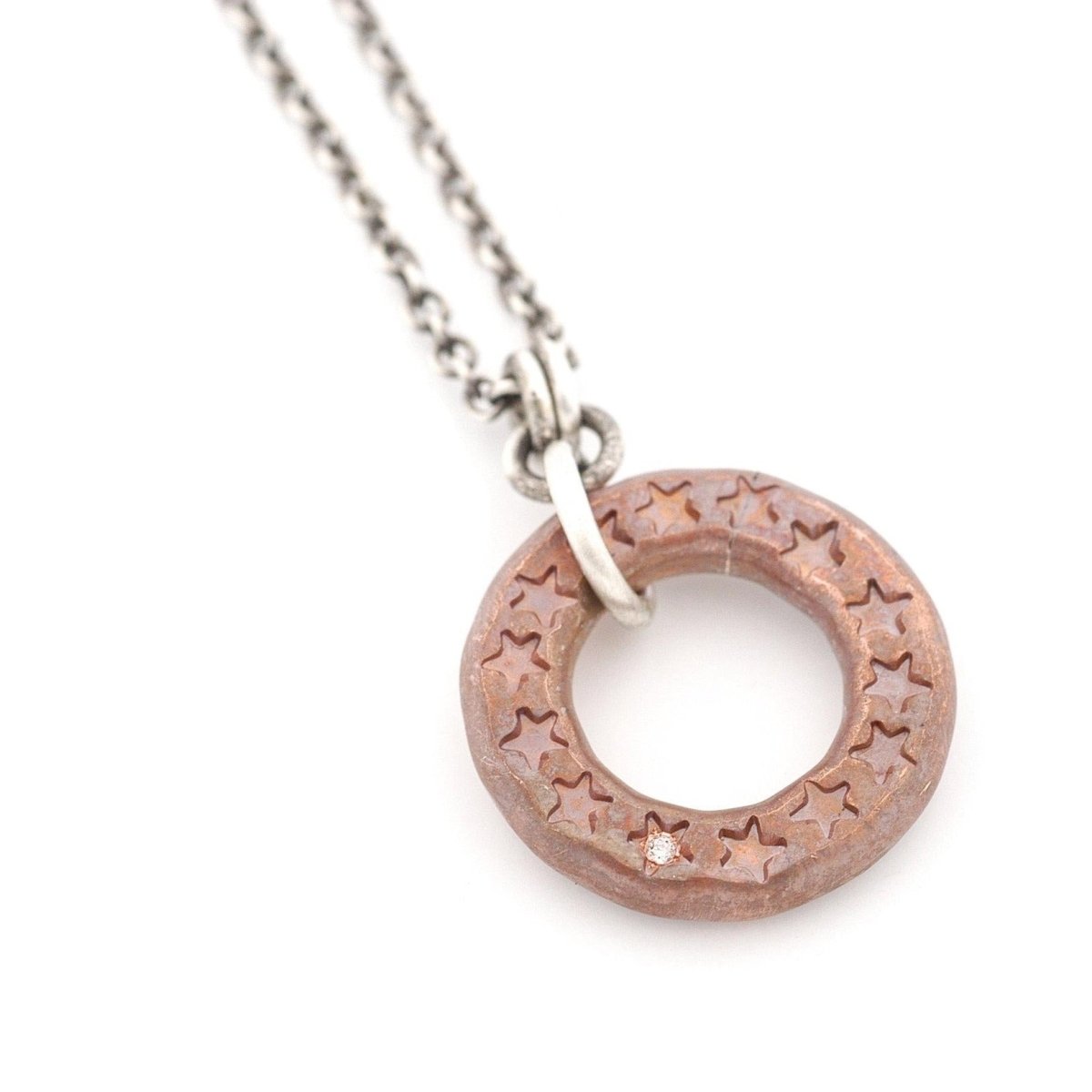 Copper Circle Star Pendant - John Paul Designs