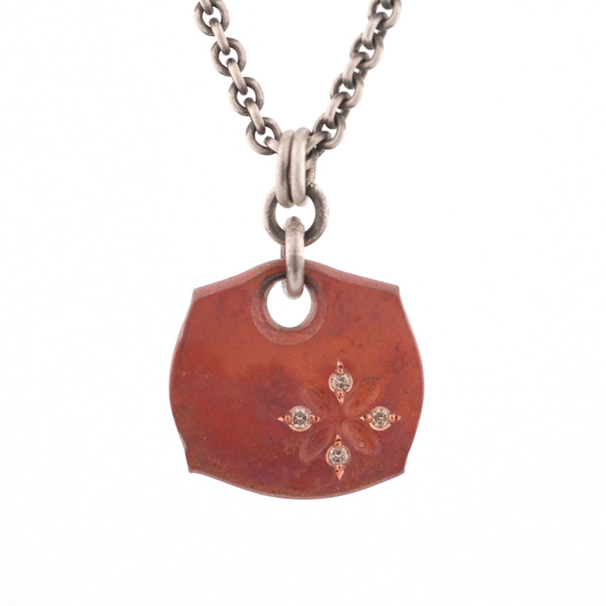 Copper Flower Petals Tile with Champagne Diamonds - John Paul Designs